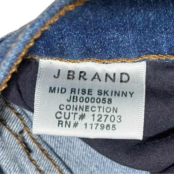 J Brand Mid Rise Skinny Jeans Size 23 - Picture 3 of 8